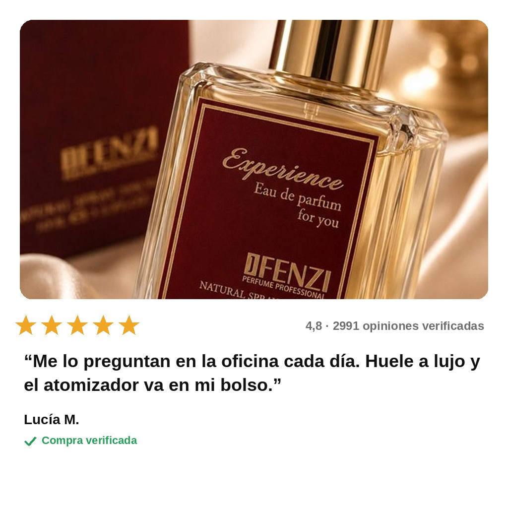 avis — Esencia Ámbar™ – Perfume 100 ml de azafrán, jazmín y ámbar gris + atomizador de viaje de regalo
