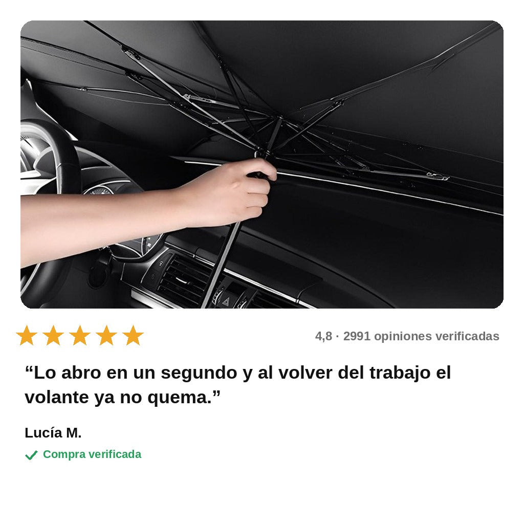 avis — Parasol Paraguas Plegable para Parabrisas