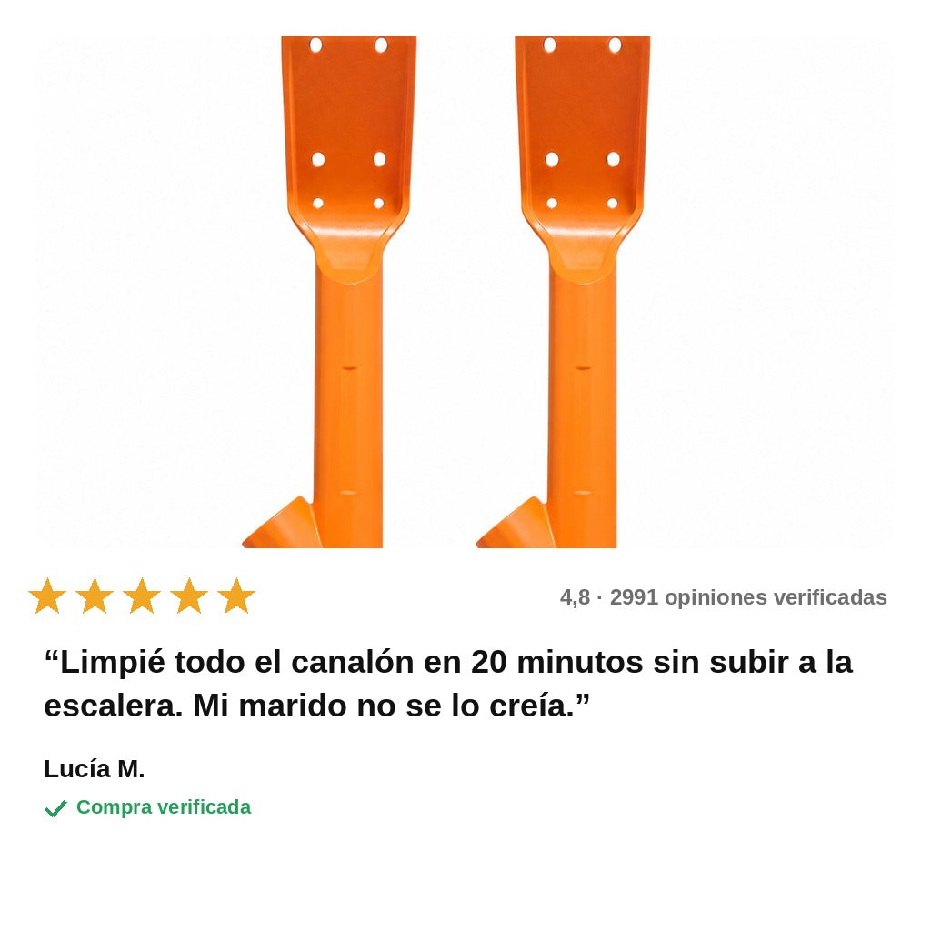 avis — Limpiador de canalones extensible con cabezal de ángulo ajustable