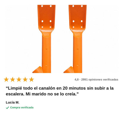 avis — Limpiador de canalones extensible con cabezal de ángulo ajustable