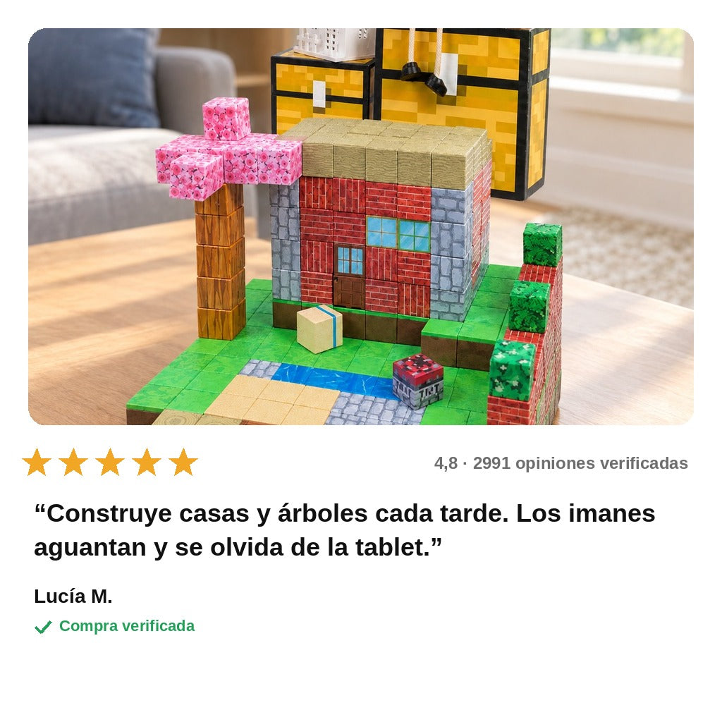 avis — Bloques Magnéticos Pixelados – Construye tu mundo (100 piezas)