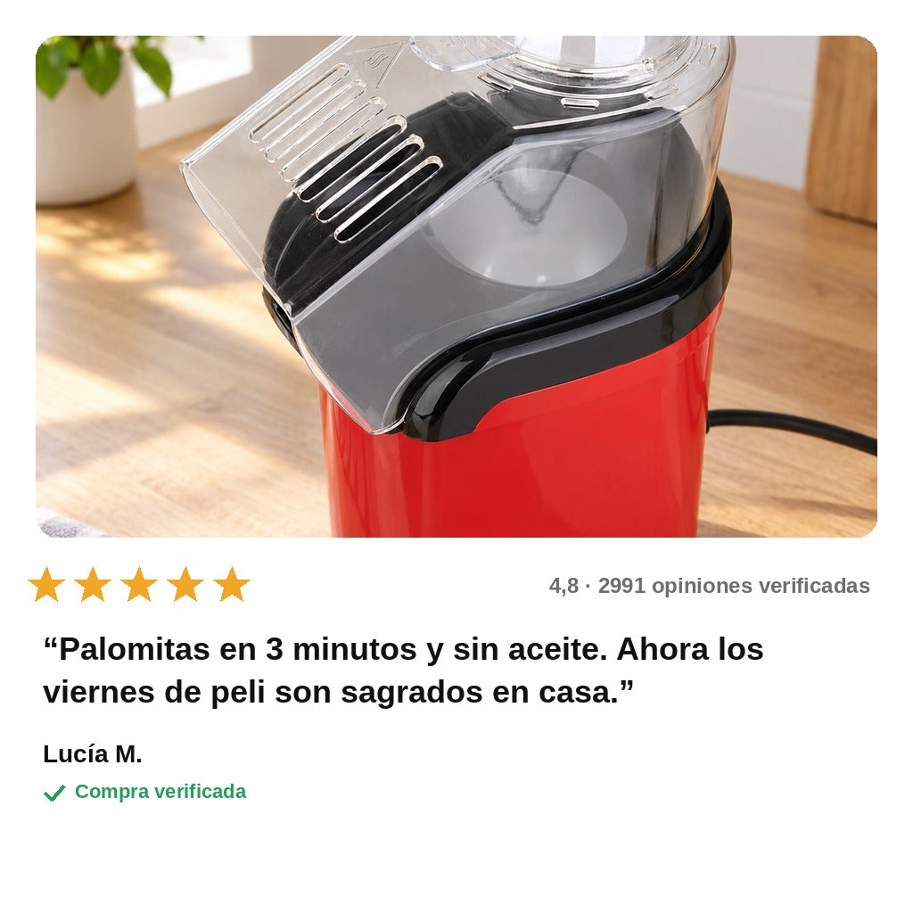 avis — Máquina de Palomitas Sin Aceite – Aire Caliente 1200 W