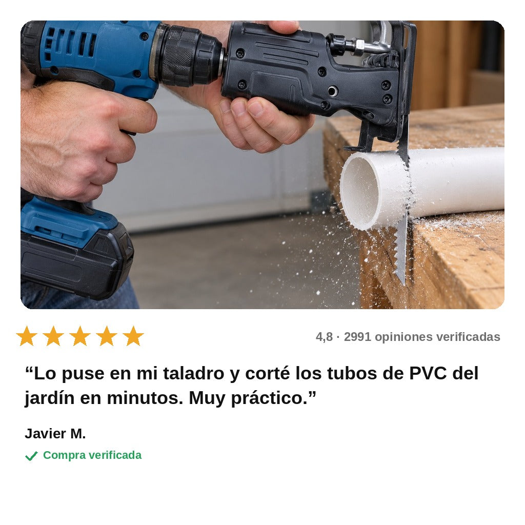 avis — Adaptador de Sierra para Taladro – Kit Completo con 3 Hojas
