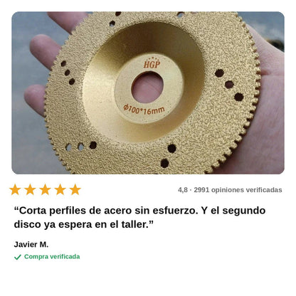 avis — Disco Diamantado para Amoladora 100 mm – Corte de Metal y Piedra