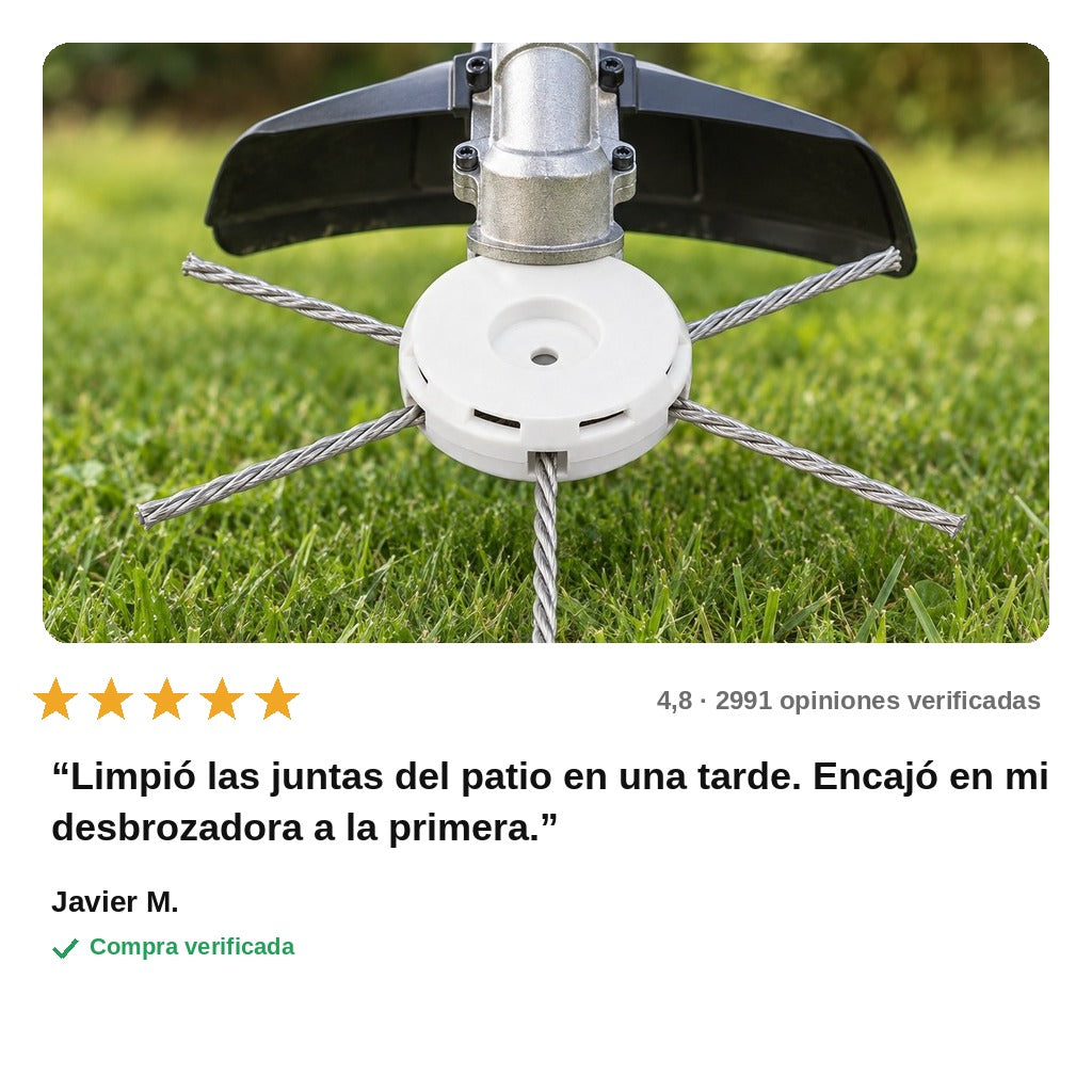 avis — Cabezal de Alambre de Acero para Desbrozadora – Universal 6"