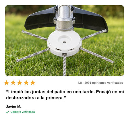 avis — Cabezal de Alambre de Acero para Desbrozadora – Universal 6"