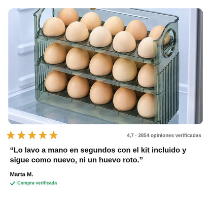 avis — OvoStack™ Organizador de Huevos Apilable — Pack de 2