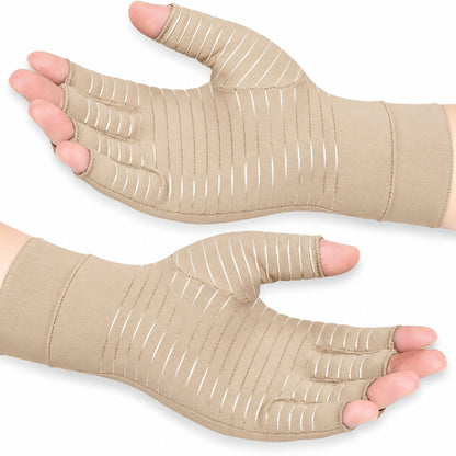 couleur Beige — ManoSuave™ – Guantes de Compresión sin Dedos (Par)