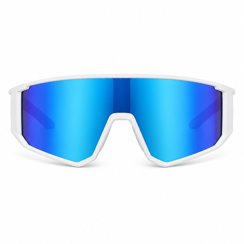 couleur Blanco Azul — VeloVista™ – Gafas deportivas panorámicas, lente de una sola pieza y montura TR90 ultraligera