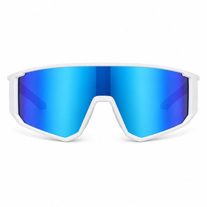 couleur Blanco Azul — VeloVista™ – Gafas deportivas panorámicas, lente de una sola pieza y montura TR90 ultraligera