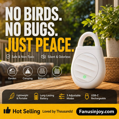 couleur Blanco — AlaStop™ – Ahuyentador ultrasónico de aves portátil y recargable