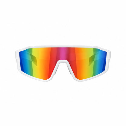 couleur Blanco Arcoíris — VeloVista™ – Gafas deportivas panorámicas, lente de una sola pieza y montura TR90 ultraligera