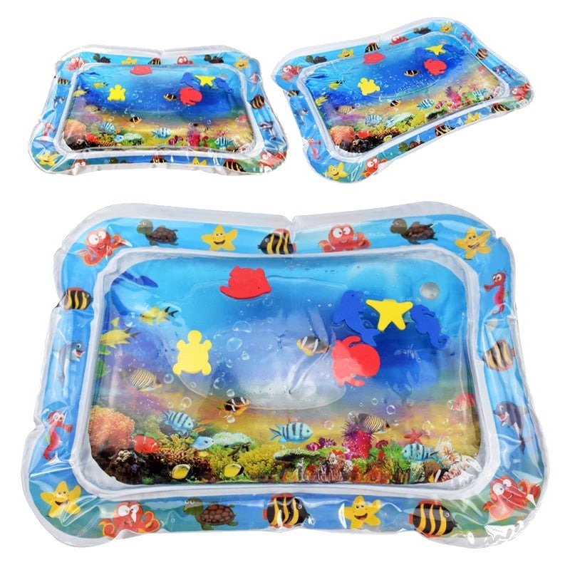 packshot — Alfombra de Agua Sensorial para Bebé – Juego Boca Abajo con Peces Flotantes