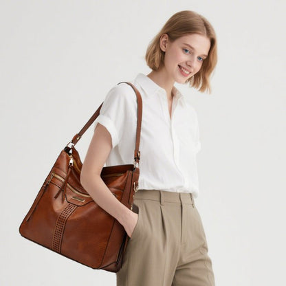 situation — Bolso Hobo Retro de Piel Suave – Gran Capacidad