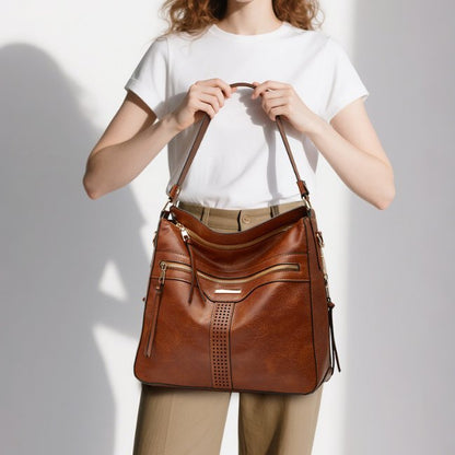 situation — Bolso Hobo Retro de Piel Suave – Gran Capacidad