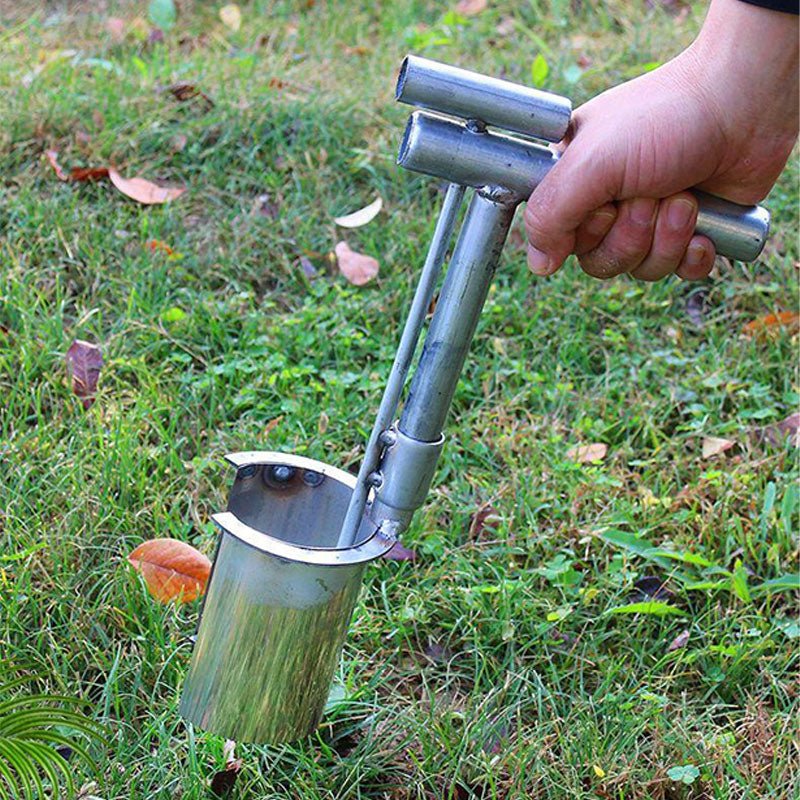 situation — Plantador de Bulbos y Trasplantador de Acero Inoxidable con Agarre en T