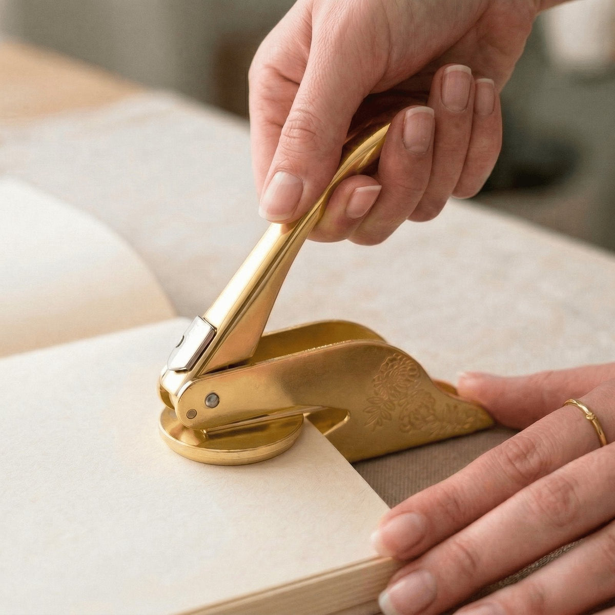 situation — Sello Gofrador para Libros – Relieve Ex Libris sin Tinta