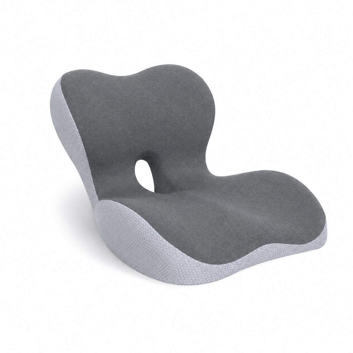 couleur Doble gris — Cojín Ergonómico con Respaldo Lumbar – Asiento y Respaldo de Espuma Viscoelástica en una Sola Pieza