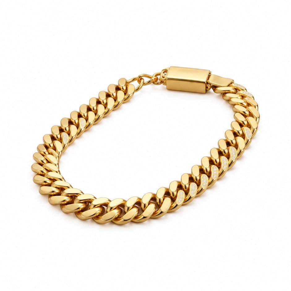 couleur Dorado — Collar Cubano para mi Hijo con Tarjeta Dedicada