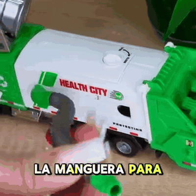 gif — Camión Barredora de Juguete con Aspiración y Pulverización