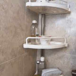 gif — Estantería Telescópica de Esquina para Ducha sin Taladrar
