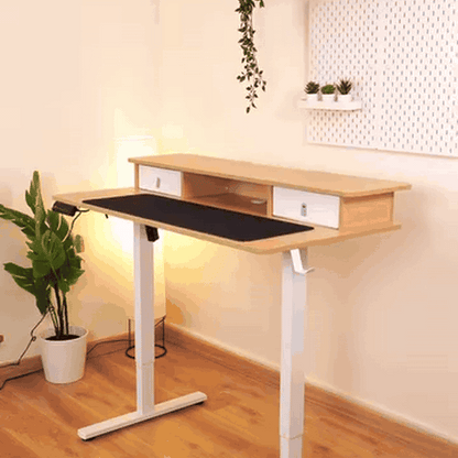gif — Escritorio Elevable Eléctrico con Repisa 120 × 60 cm