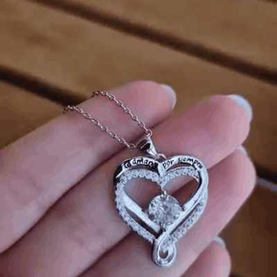 gif — Collar Corazón Infinito «A Mi Esposa» con Tarjeta Dedicada