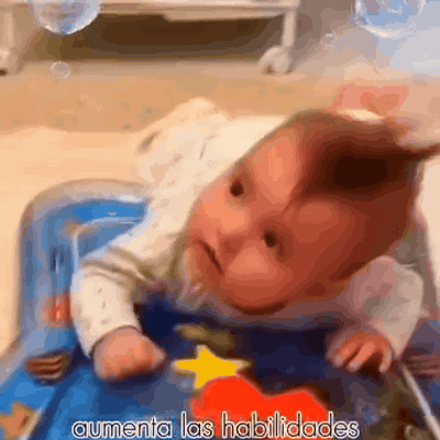 gif — Alfombra de Agua Sensorial para Bebé – Juego Boca Abajo con Peces Flotantes