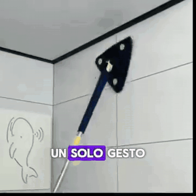 gif — Fregona Triangular Autoescurrible 360° + 10 Recambios de Microfibra de Regalo
