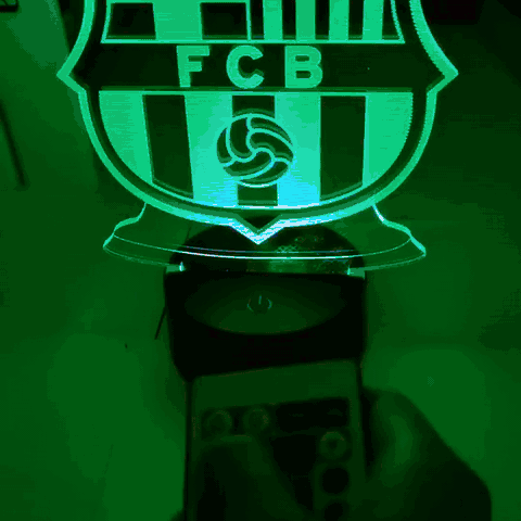 gif — Lámpara LED Escudo Barça – Luz Ambiente de 6 Colores