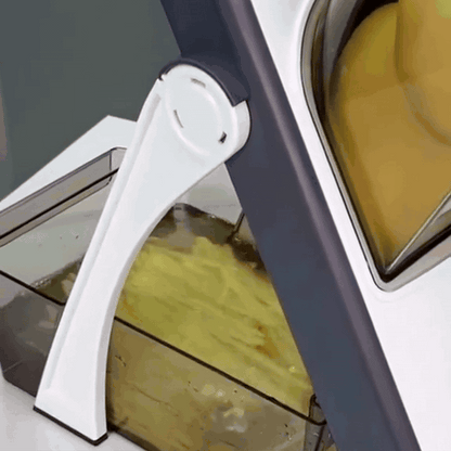 gif — CortaSegura™ – Mandolina vertical con grosor regulable y recipiente integrado
