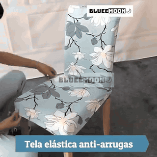 gif — Funda Elástica para Silla de Comedor – Estampado Magnolia