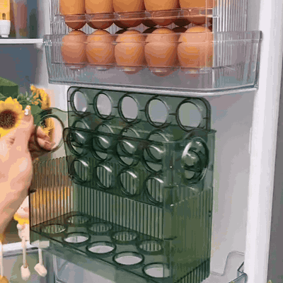 gif — OvoStack™ Organizador de Huevos Apilable — Pack de 2