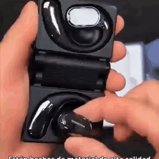 gif — Auriculares abiertos con gancho – Bluetooth, estuche de carga