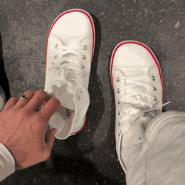 gif — Zapatillas Altas Blancas de Piel Sintética