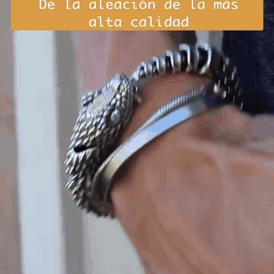 gif — Pulsera Jörmungandr – La Serpiente del Mundo en Acero Inoxidable