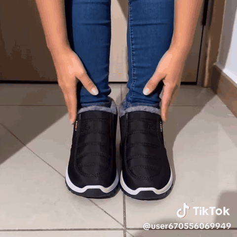 gif — CalidoPaso™ – Botines de Nieve con Forro de Pelo, Sin Cordones