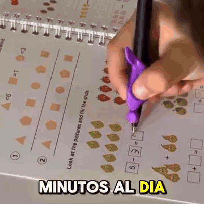 gif — Cuadernos Mágicos de Caligrafía Reutilizables – Lote de 4