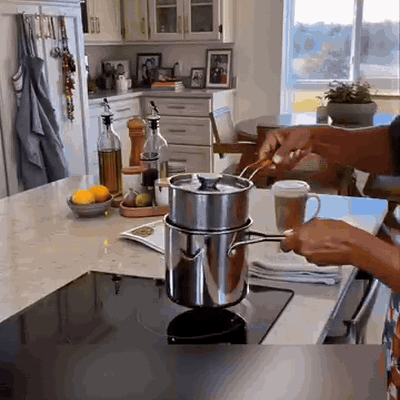 gif — Olla Freidora Mini de Acero Inoxidable 304 con Cesta Escurridora