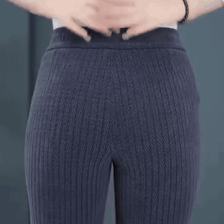 gif — Pantalón Ancho de Chenilla con Forro Polar – Cintura Alta Elástica