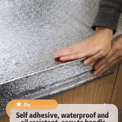 gif — Papel Adhesivo de Aluminio para Cocina – Antigrasa e Impermeable