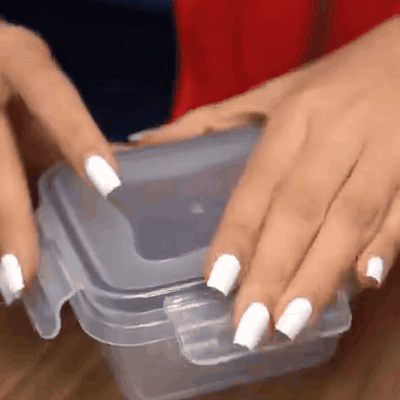 gif — Set de 24 Recipientes Herméticos con Tapa – Plástico Transparente sin BPA