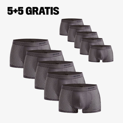 couleur Gris — Bóxers de Bambú Transpirables – Pack de 4