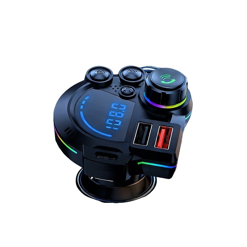 packshot — Transmisor FM Bluetooth 5.3 para coche con carga rápida doble QC3.0 + PD 20W