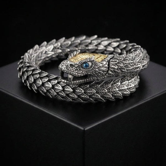 packshot — Pulsera Jörmungandr – La Serpiente del Mundo en Acero Inoxidable