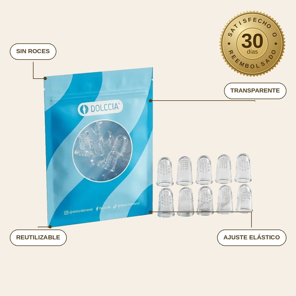 infographie — Protector de dedos de silicona – antirroces