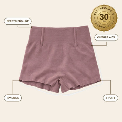 infographie — CurvaLift™ – Short Push-Up de Tiro Alto Sin Costuras