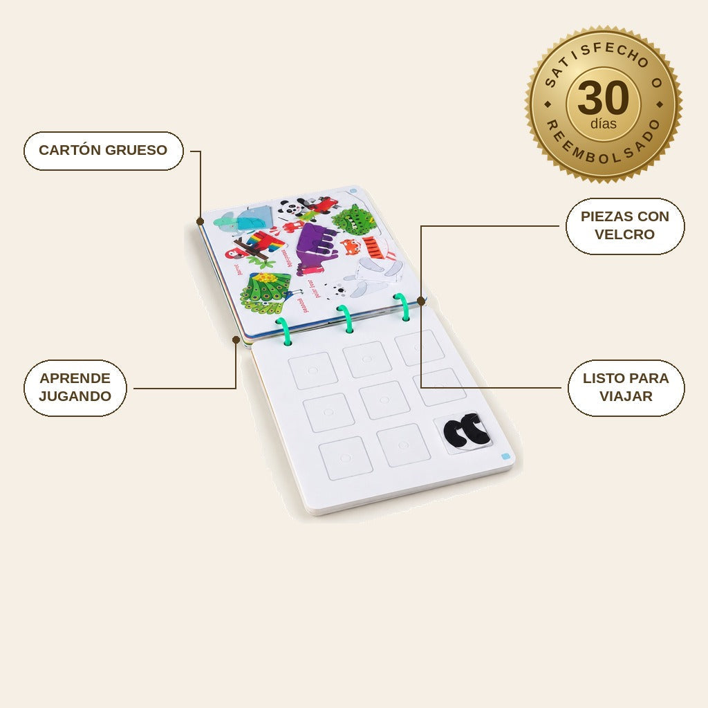 infographie — PequeLibro™ – Libro de Actividades Montessori con Velcro para Niños de 1 a 4 Años