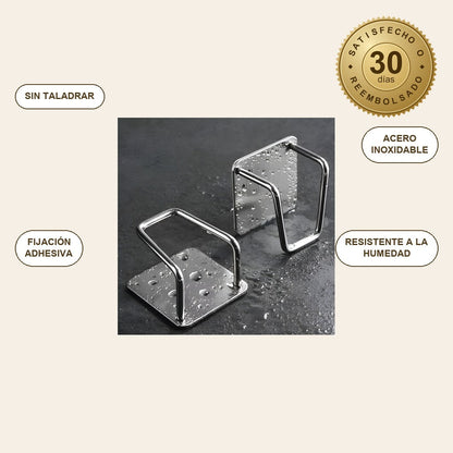 infographie — AdherGancho™ Soporte Adhesivo para Esponja (Pack de 2)