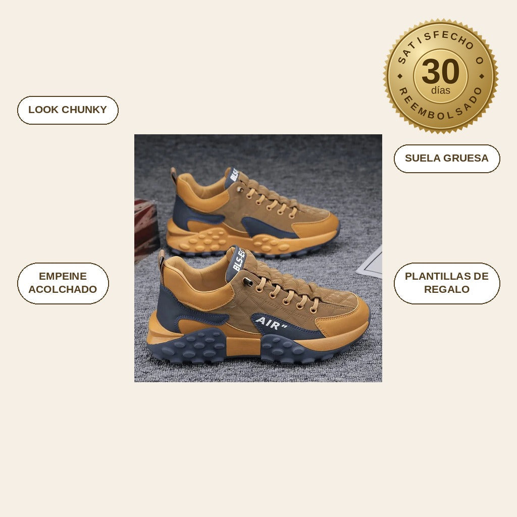 infographie — UrbanStride™ – Zapatillas Chunky de Diseño con Suela Gruesa